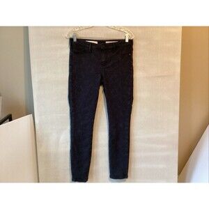 pilcro and letterpress 29 black serif textured boho slim pants